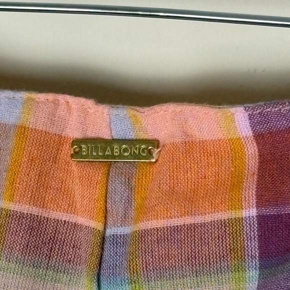 Billabong Multicolor Plaid Women's Capris - Picture 5 of 12